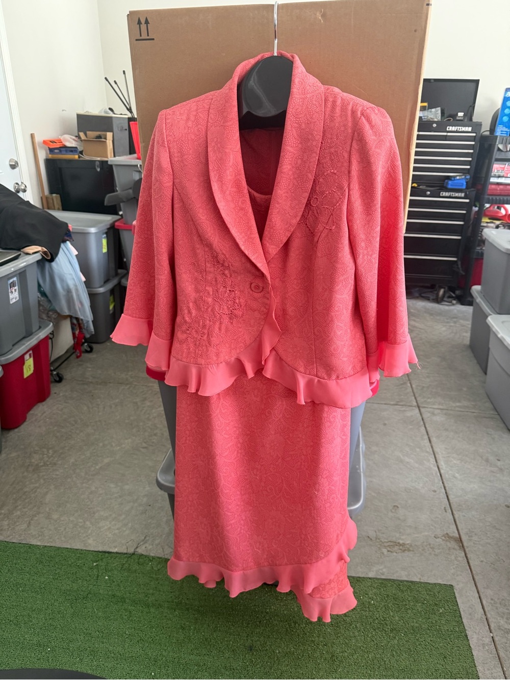 Women's Coral Ruffle Hem Skirt Set 97